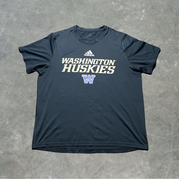 adidas Other - ☀️ Adidas Washington Huskies Athletic Graphic Tee Mens Size L Black